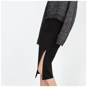 NWOT ZARA Tube Pencil Slit Skirt